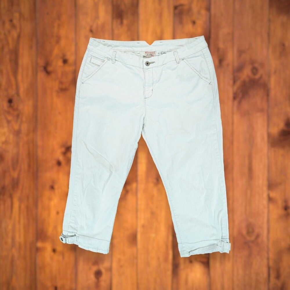 Vintage Levis‎ Strauss Cropped White Capris Jeans Size 12 Signature Stretch Y2K